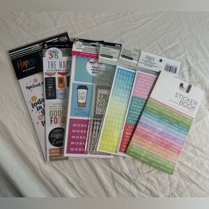 NWT The Happy Planner and Recollections Sticker Bundle 7 Pack